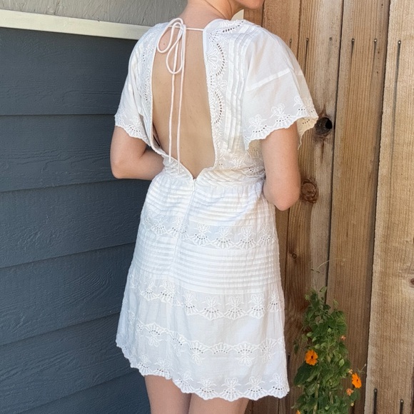Amuse Society Cream Eyelet Lace Boho Dress - Picture 2 of 6